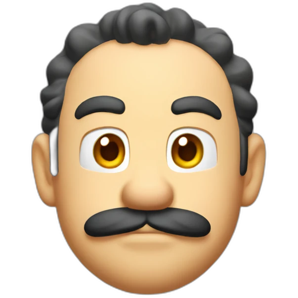 Mario mewing emoji
