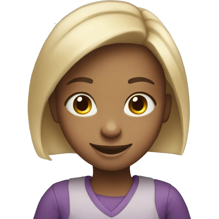 smiling girl with iPad emoji