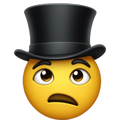 shrugging tophat emoji