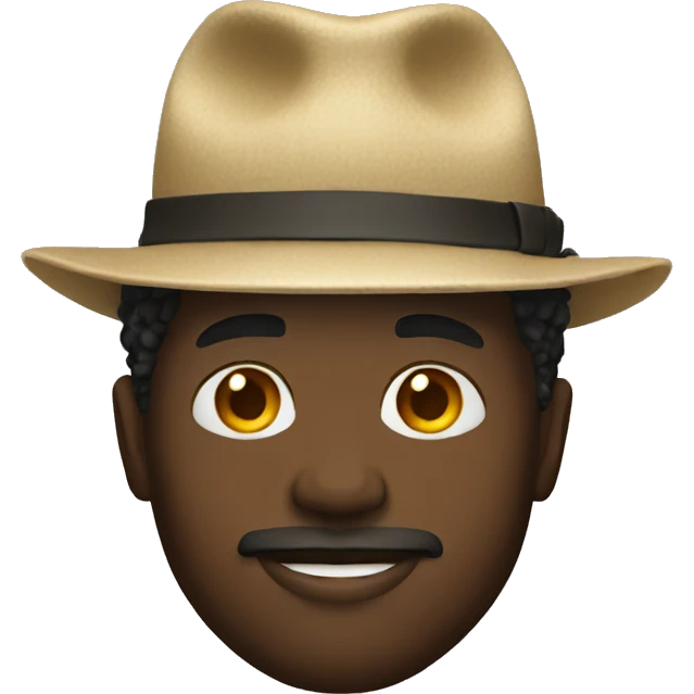 black man with cool hat emoji