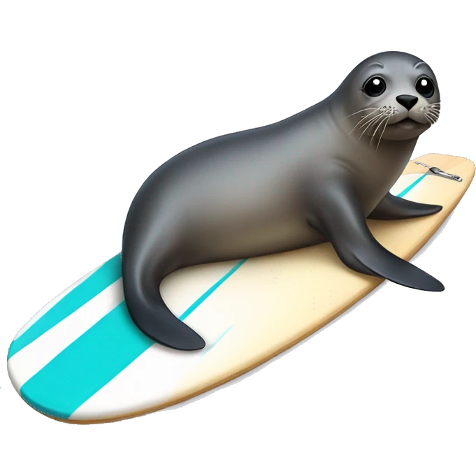 A seal on a surf board  emoji