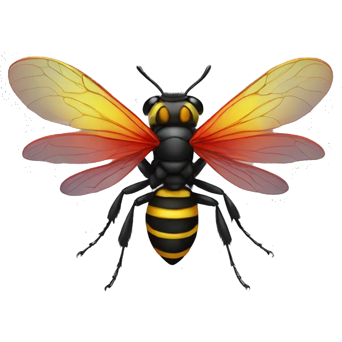 German black red yellow Wasp iridescent wings emoji