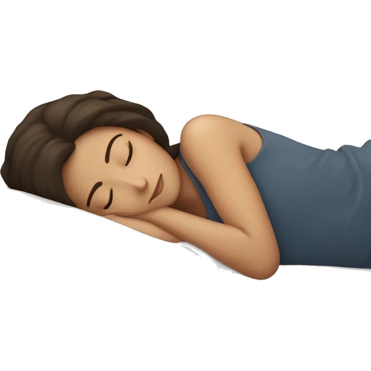 Brunette girl sleeping emoji