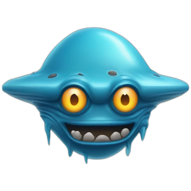 Yappe blue monster ufo emoji