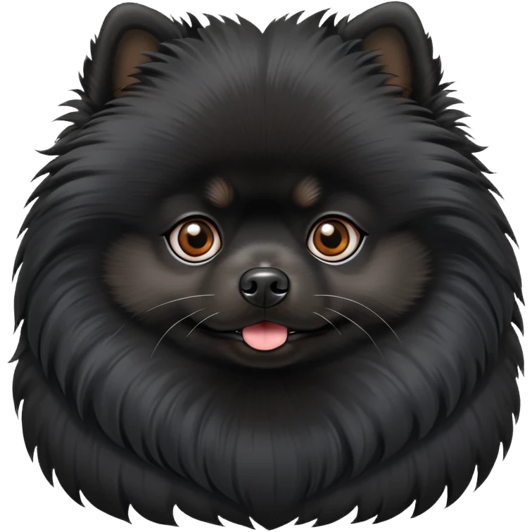 Black pomeranian  emoji