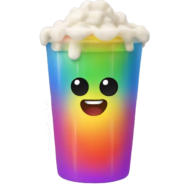 Rainbow boba emoji