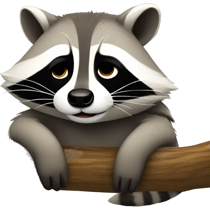 Sleepy raccoon emoji
