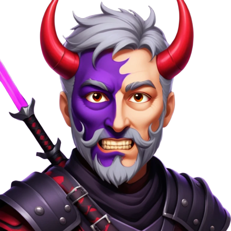 Demon-Horned Warrior emoji