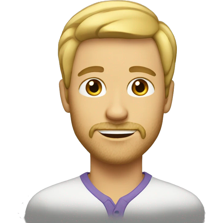 blonde man with stubble beard emoji