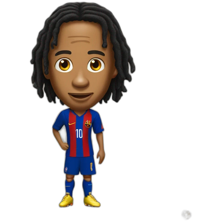 Ronaldinho qui soulève le ballon d'or emoji