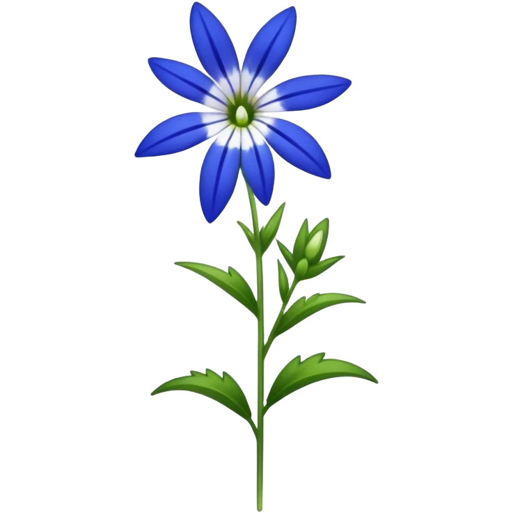 single Lobelia, straight stem emoji