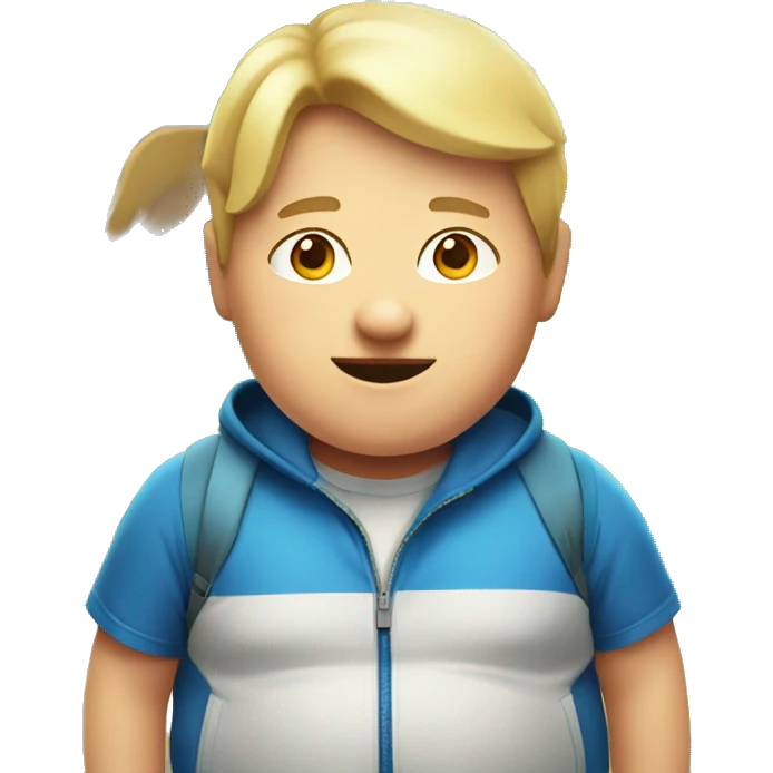a white fat kids near a playground emoji