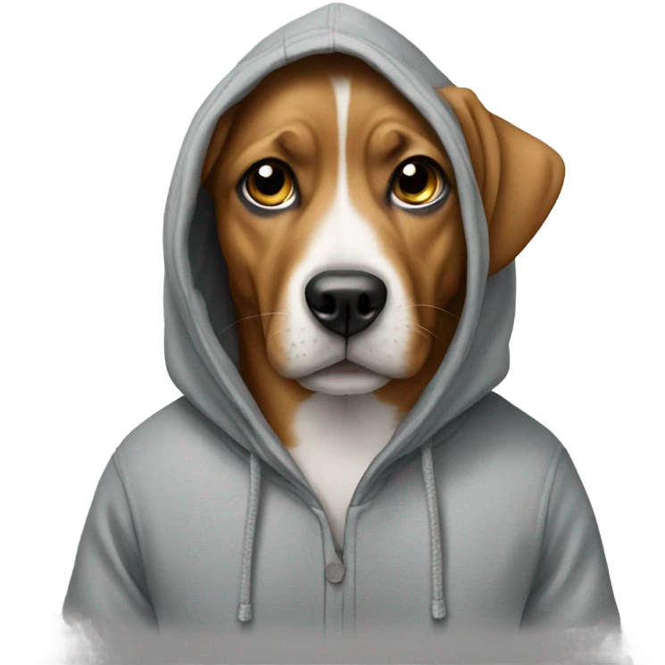 Dog with hoodie emoji
