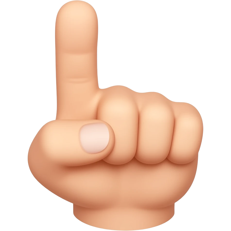 Finger pointing at nose emoji