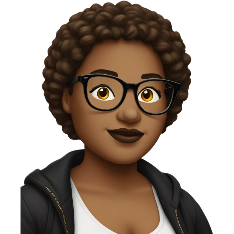 artist plus size black rimmed glasses emoji