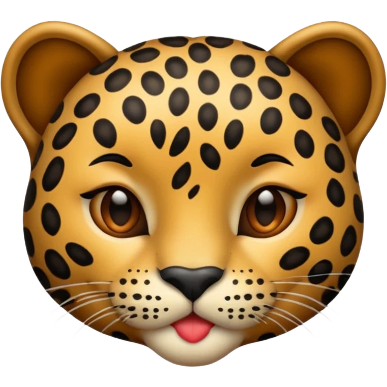 Creami un emoji di un bacio che bacio leopardo emoji