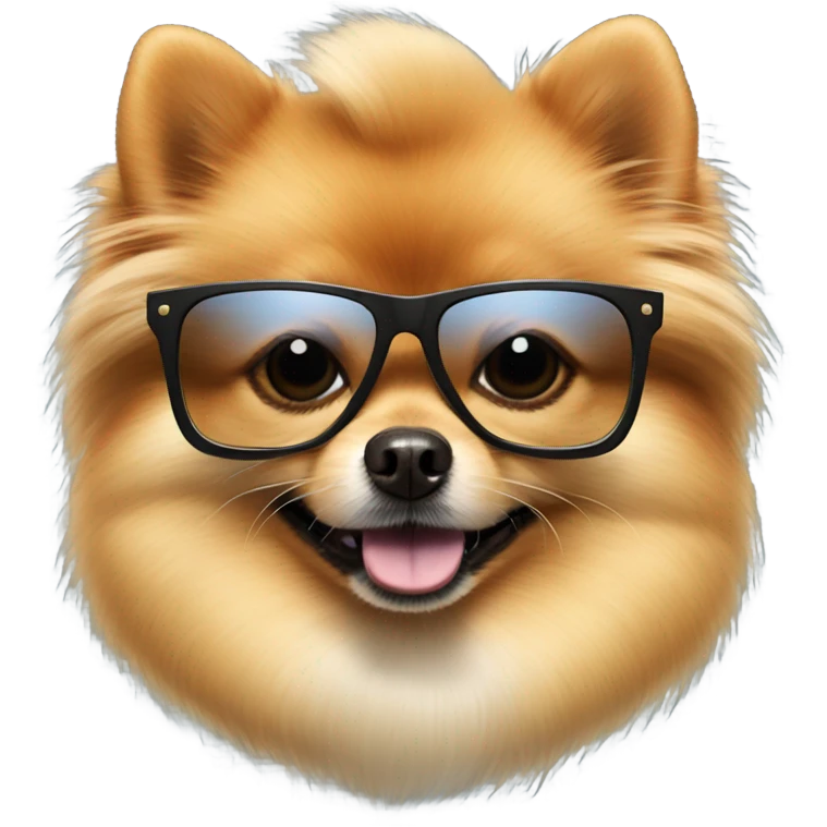 Pomeranian with sunglasses  emoji