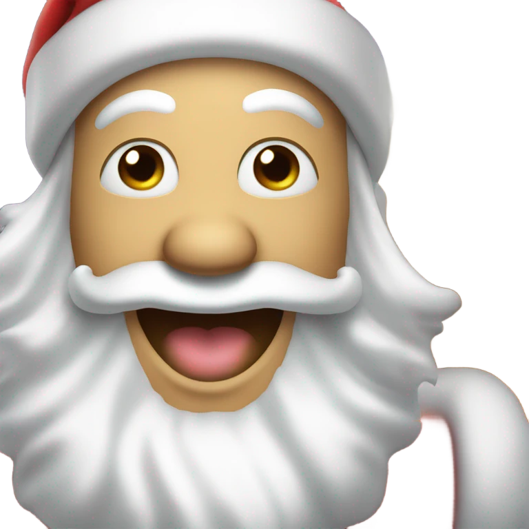 santa drinking beer emoji