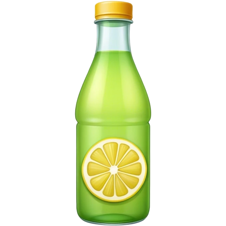 Bottled juice lemon green emoji