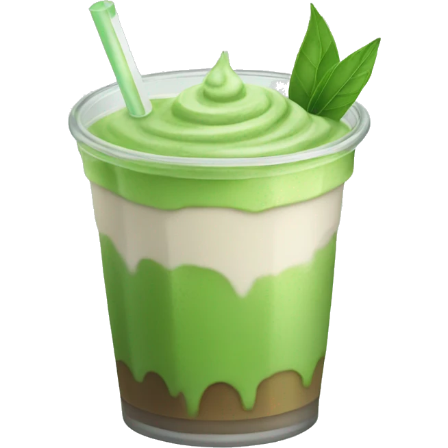 Iced matcha latte emoji