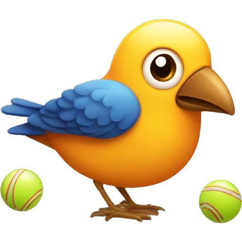Bird with balls emoji