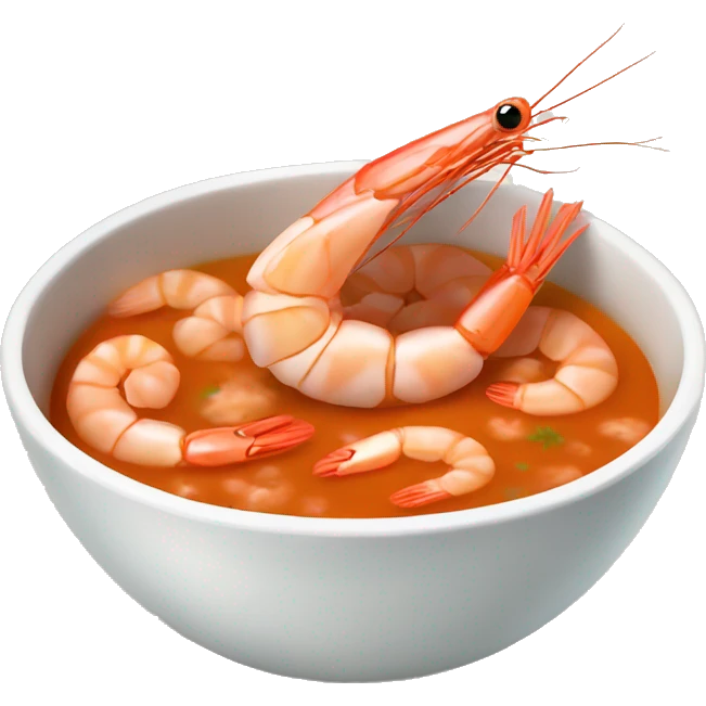 Soup shrimp  emoji