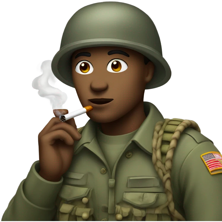 Solider smoking  emoji