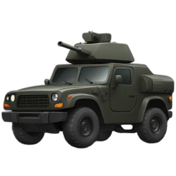 voiture noir armée emoji