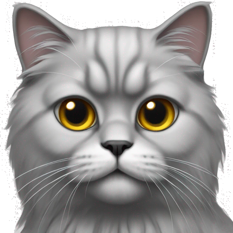 Persian cat gray  emoji