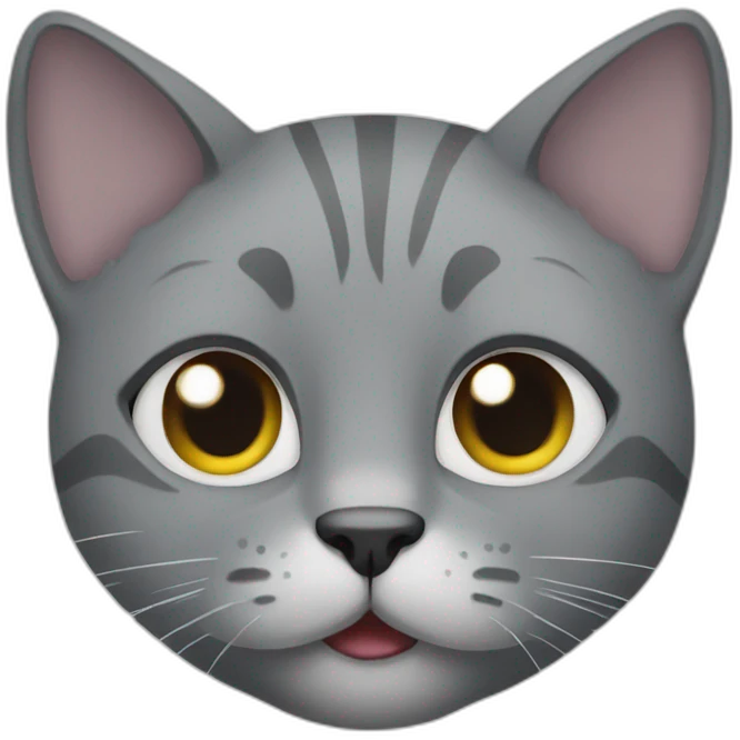 Grey cat emoji