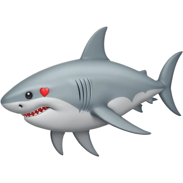 Tiburón con ojos de corazón emoji