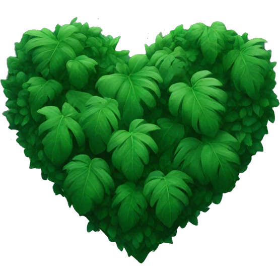 dark green nature heart emoji