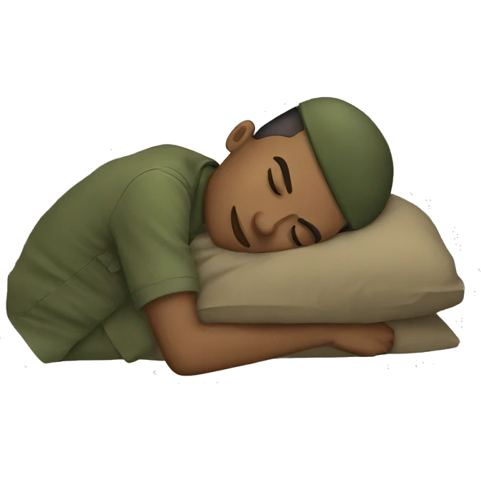 military person sleeping emoji
