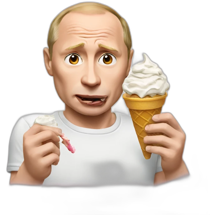 putin eating ice cream emoji