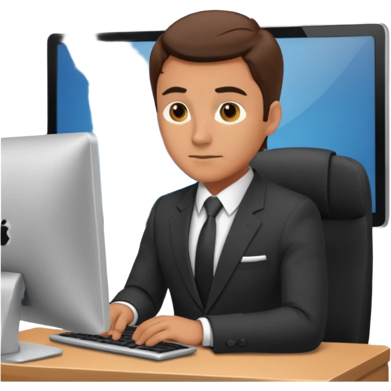haz a un trader en su computadora emoji