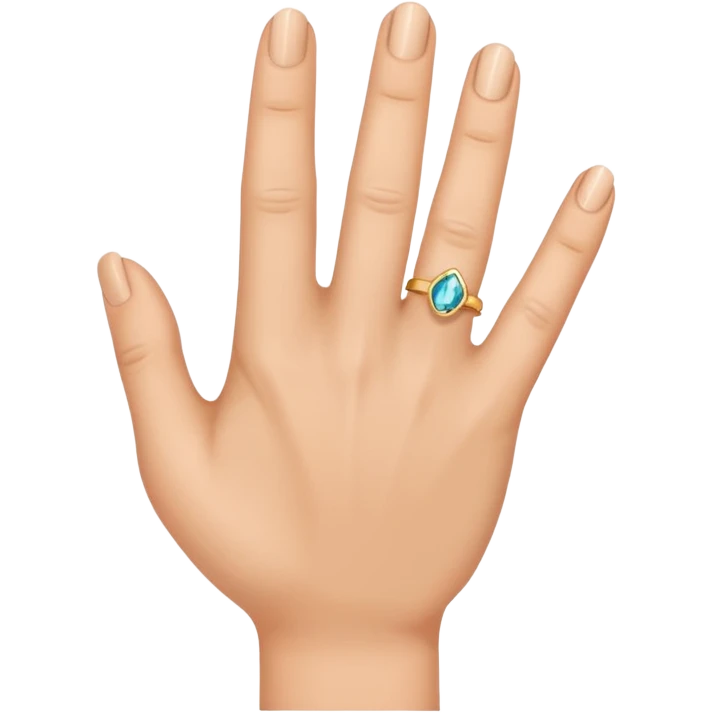 Hand with ring finger down emoji
