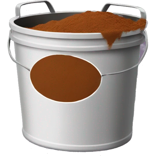 bucket of brown powder emoji