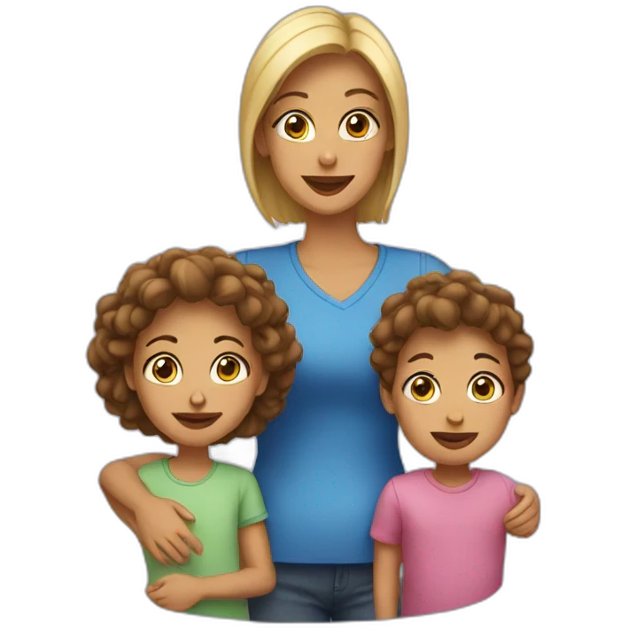 mom 2 kids emoji