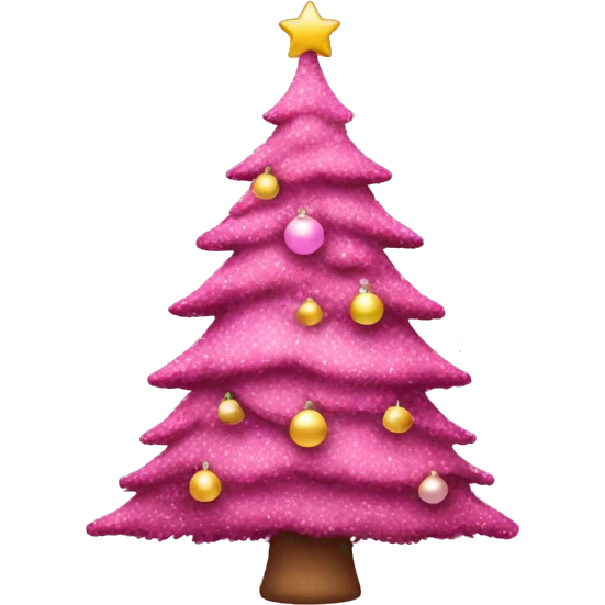 pink christmas tree emoji