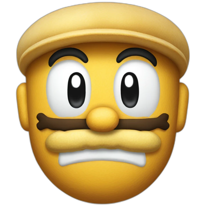 Chip disguised as Mario emoji