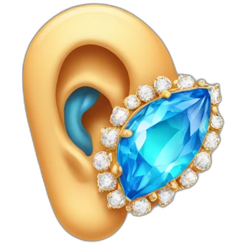 ear with lots of jewe emoji