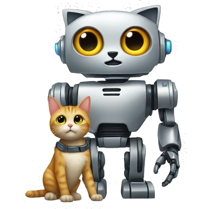 Robot and Cat emoji