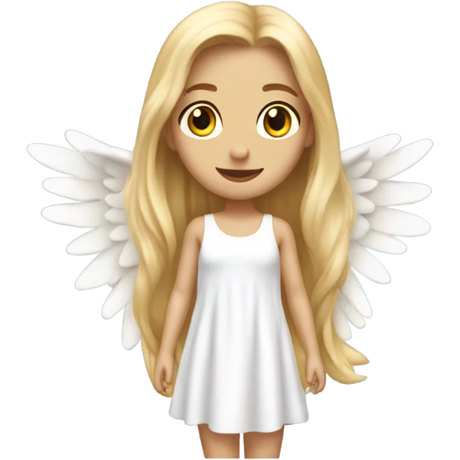 Blonde hair angel girl emoji