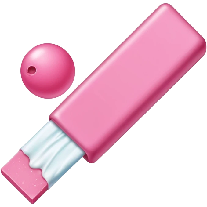 Pink stick of gum emoji