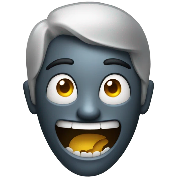 Scary smiling emoji with knife emoji