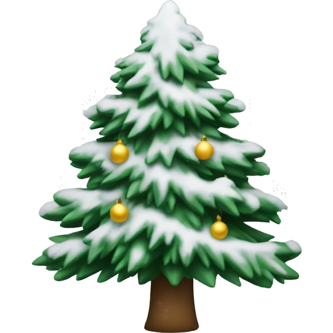 Snowy Christmas tree emoji
