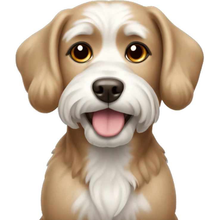 the dog of the Maltese breed is brown in color emoji
