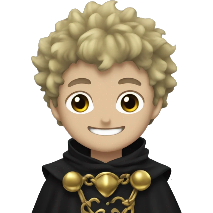 Black clover with gold emoji