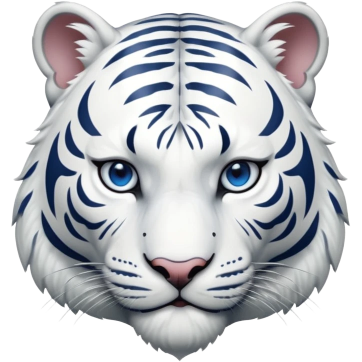 White tiger blue eyes emoji