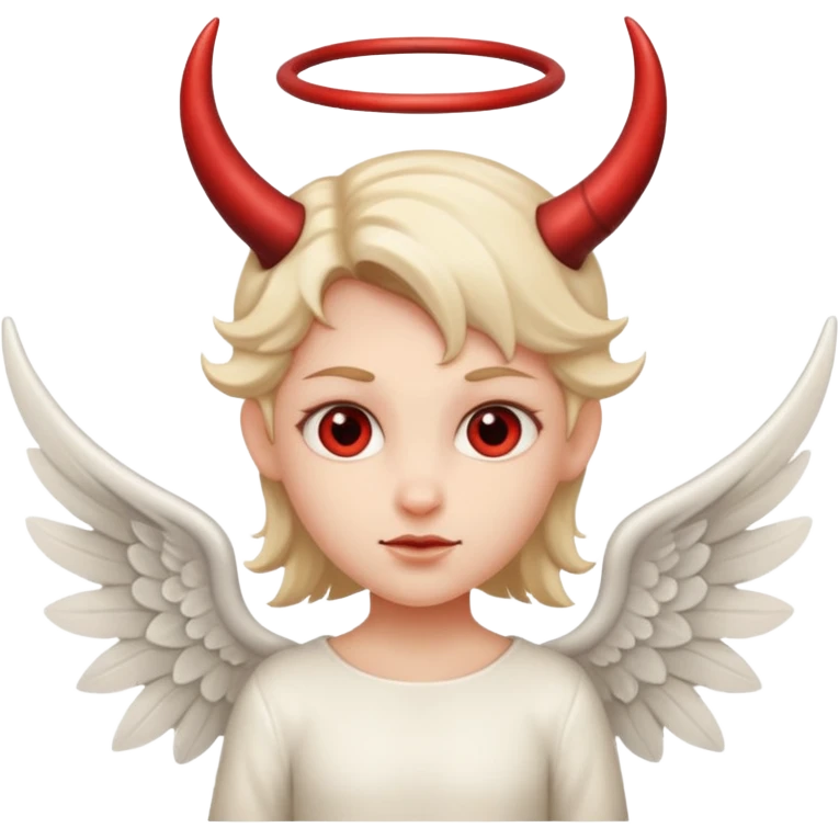 mush up the devil emoji with the angel one, I want it to be angel with devil horns emoji